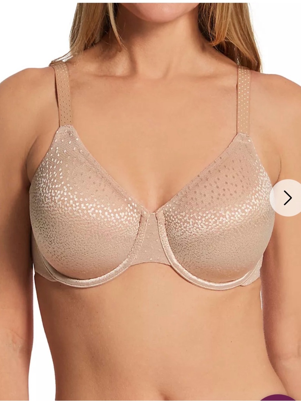 NWT Wacoal Back Appeal Underwire Bra Praline Color Sz 38G